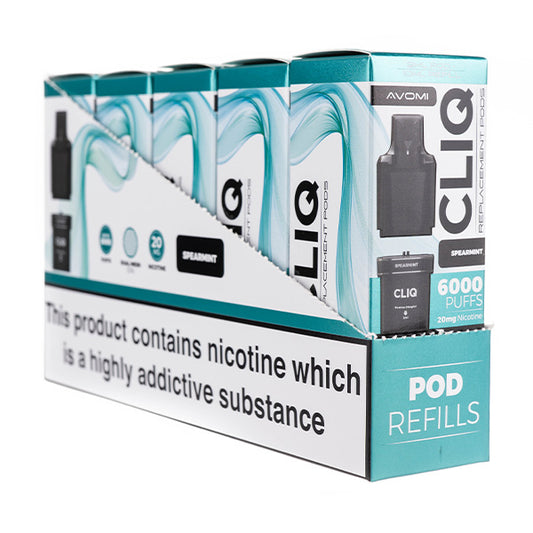 Avomi Cliq 6000 Prefilled Pod + Refill [Box of 5] - Spearmint