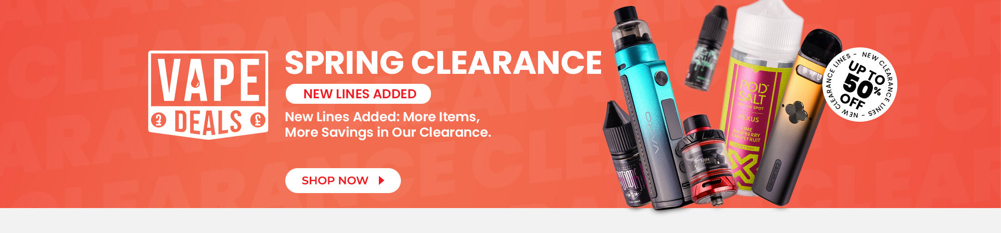 New Lines Added to Clearance - Shop Now