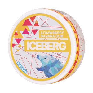 Strawberry Banana Gum Nicotine Pouches by Iceberg