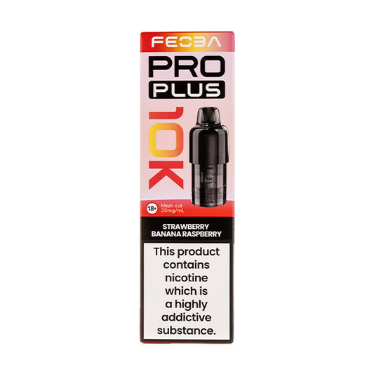 Strawberry Banana Raspberry Plus 10K Prefilled Pod + Refill by Feoba
