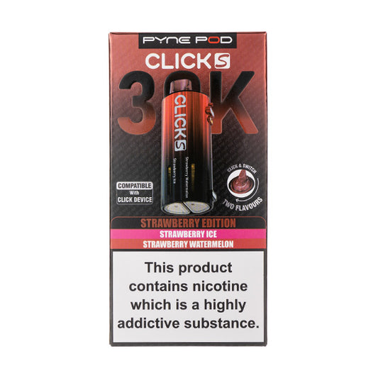 Strawberry Edition Click S 30K Prefilled Pods by Pyne Pod