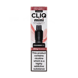 Strawberry Ice Cliq Mini Prefilled Pod + Refill by Avomi