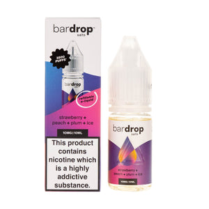 Strawberry Peach Plum Ice Nic Salt by Bar Drop