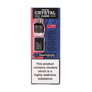 Strawberry Raspberry Cherry Crystal CL6000 Prefilled Pod + Refill by SKE