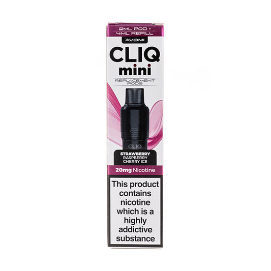 Strawberry Raspberry Cherry Ice Cliq Mini Prefilled Pod + Refill by Avomi