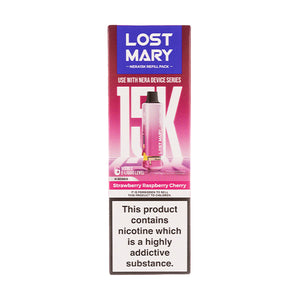 Strawberry Raspberry Cherry Nera 15k Prefilled Pod + Refill by Lost Mary