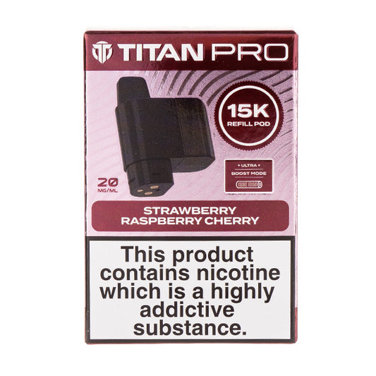 Strawberry Raspberry Cherry Pro 15K Prefilled Pod + Refill by Titan