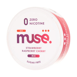 Strawberry Raspberry Cherry Zero Nicotine Pouches by Muse