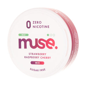 Strawberry Raspberry Cherry Zero Nicotine Pouches by Muse