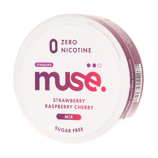 Strawberry Raspberry Cherry Zero Nicotine Pouches by Muse