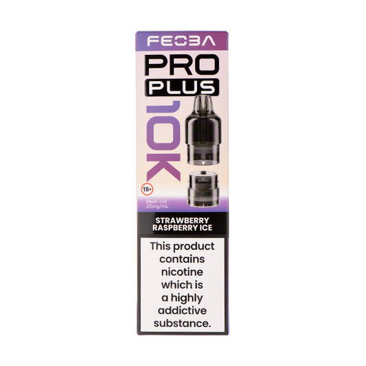 Strawberry Raspberry Ice Pro Plus 10K Prefilled Pod + Refill by Feoba