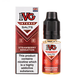 Strawberry Sensation Nic Salt E-Liquid by IVG Intense Salts
