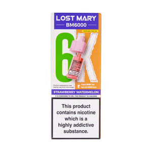 Strawberry Watermelon BM6000 Prefilled Pod + Refill by Lost Mary