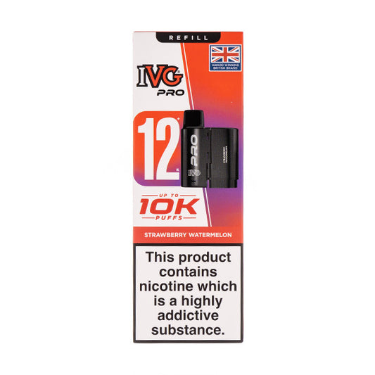 IVG Pro 12 Strawberry Watermelon Pod + Refill 10mg or 20mg Vape Superstore IVG Pro 12 Strawberry Watermelon Pod + Refill 10mg or 20mg Vape Superstore