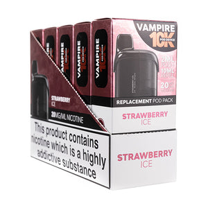 Vampire Vape 10K Prefilled Pod + Refill [Box of 5] - Strawberry Ice