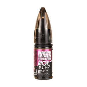Strawberry, Raspberry & Blueberry Hybrid Salt E-Liquid by Riot Squad Punx