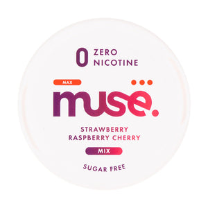 Strawberry Raspberry Cherry Zero Nicotine Pouches by Muse