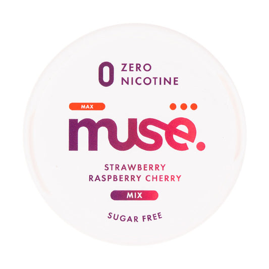 Strawberry Raspberry Cherry Zero Nicotine Pouches by Muse