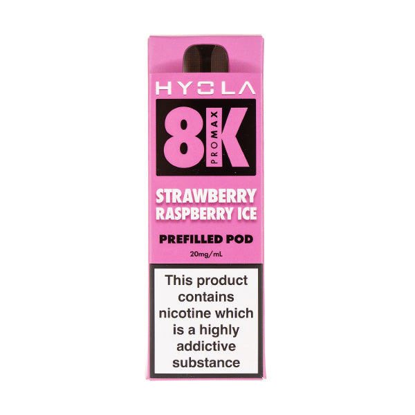 Hyola Strawberry Raspberry Ice Pro Max 8000 Pod + Refill | Vape Superstore