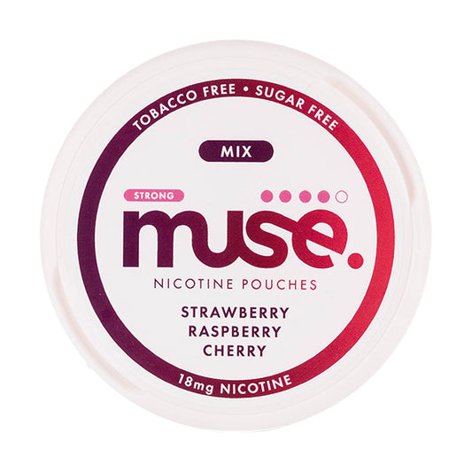 Strawberry Raspberry Nicotine Pouches by Muse Strong 18mg