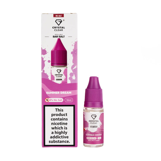 Crystal Clear Summer Dream Nic Salt E-Liquid | Any 3 for 10 Crystal Clear Summer Dream Nic Salt E-Liquid | Any 3 for 10