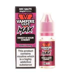 Sweet & Sour Cherry Nic Salt E-Liquid by Vampire Vape Max