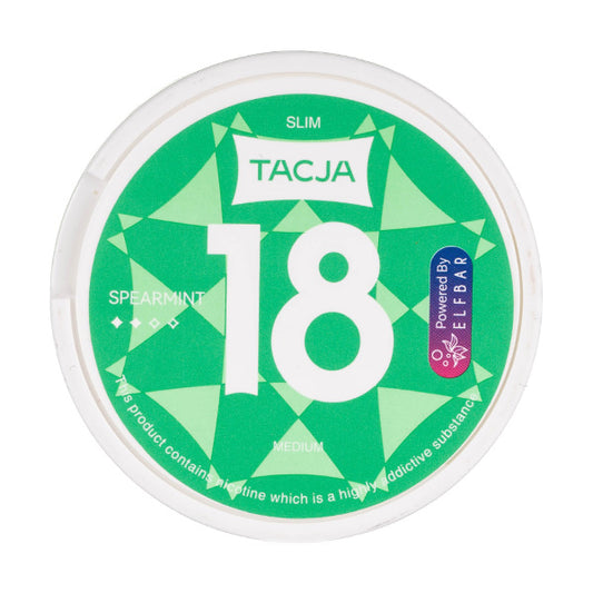 Spearmint Nicotine Pouches by Tacja 9mg per pouch strength