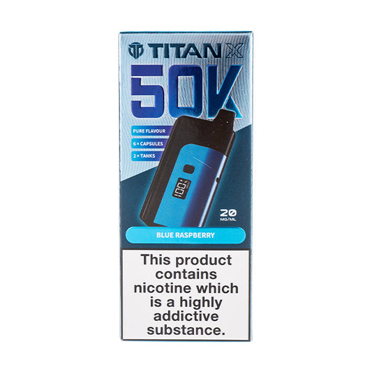 Titan X 50K Prefilled Pod Kit - Blue Raspberry
