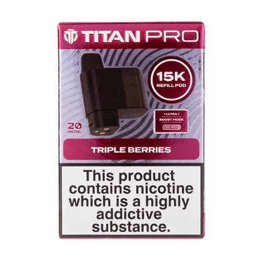 Triple Berries Pro 15K Prefilled Pod + Refill by Titan