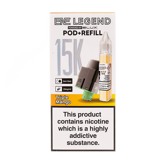 Triple Mango ENE Legend 15K Prefilled Pod + Refill by Elux