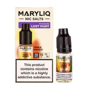 Triple Mango Ice Nic Salt E-Liquid by Maryliq - Box and 10ml Bottle