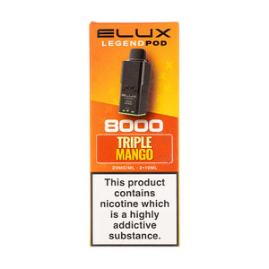Triple Mango Legend 8000 Prefilled Pod + Refill by Elux