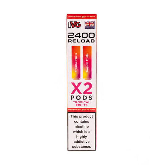 IVG 2400 Reload Tropical Fruits Replacement Pods - 2 Pack | Loyalty Program IVG 2400 Reload Tropical Fruits Replacement Pods - 2 Pack | Loyalty Program