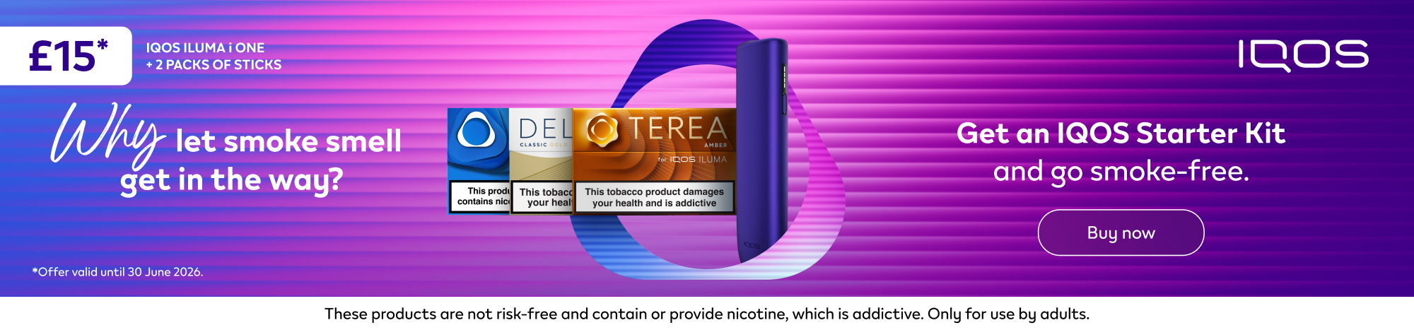 IQOS Iluma i One Device and 2 Packs of Sticks - Only £15