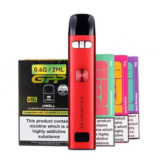 Uwell Caliburn G3 Pod Kit Bundle - Red