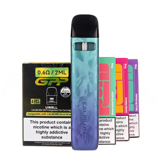 Uwell Caliburn G4 Mini Pod Kit Bundle - Peafow Emerald