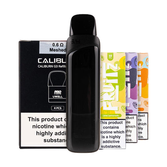 Uwell Caliburn G4 Pro Pod Kit Bundle Stripe Black