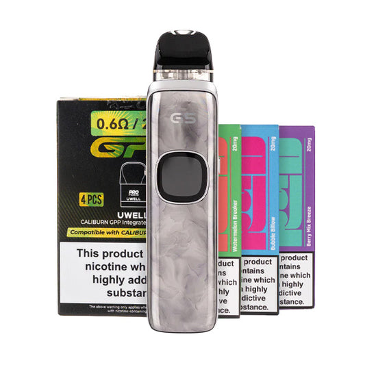 Uwell Caliburn G5 Pod Kit Bundle - Silver Marble