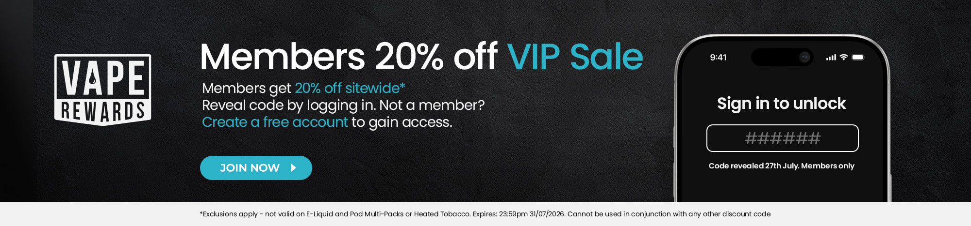 20% Off Sitewide Members Sale