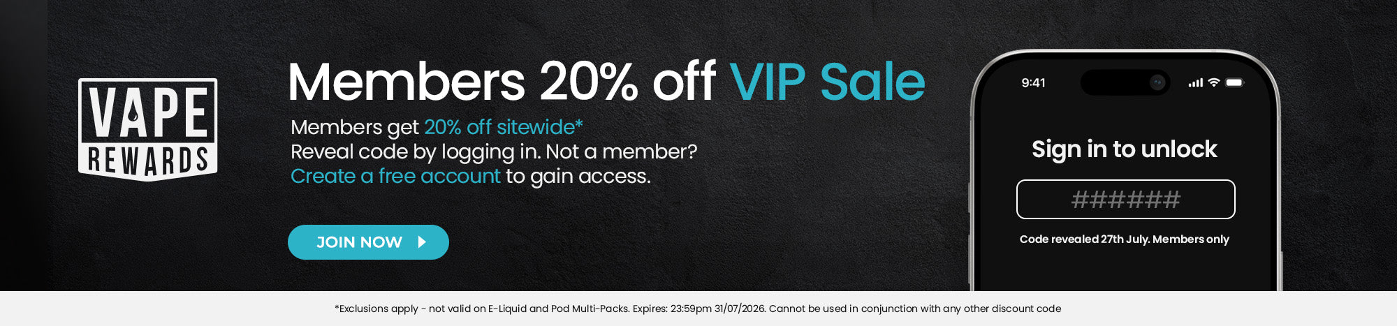 20% Off Sitewide Members Sale