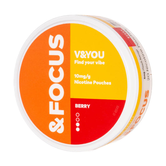 Berry &Focus Nicotine Pouches by V&YOU