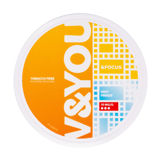 Mint Freeze &Focus Nicotine Pouches by V&YOU 10mg/g