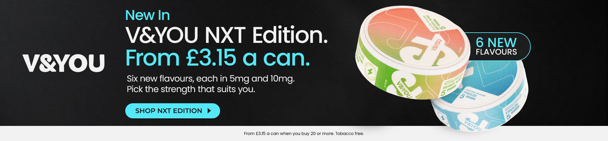 Try new V&YOU nicotine pouches from £3.15 each