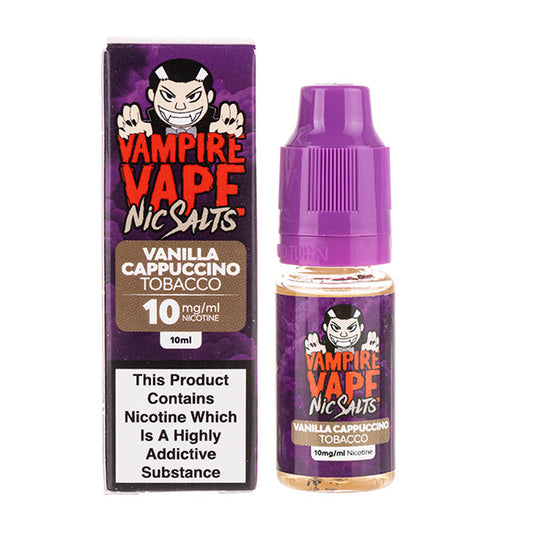 Vanilla Cappuccino Tobacco Nic Salt E-Liquid by Vampire Vape
