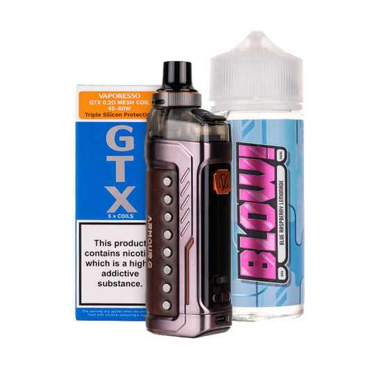 Vaporesso Armour G Pod Kit - Incl. Pack of Coils and Shortfill E-Liquid Vaporesso Armour G Pod Kit - Incl. Pack of Coils and Shortfill E-Liquid