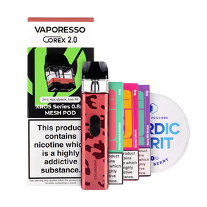 Vaporesso XROS 4 Mini Vape Kit & Nicotine Pouch Bundle in Camo Red