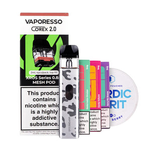 Vaporesso XROS 4 Mini Vape Kit & Nicotine Pouch Bundle in Camo Silver