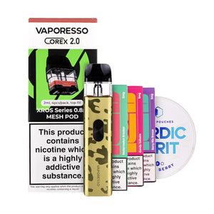 Vaporesso XROS 4 Mini Vape Kit & Nicotine Pouch Bundle in Camo Yello