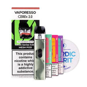 Vaporesso XROS 4 Mini Vape Kit & Nicotine Pouch Bundle in Ice Green