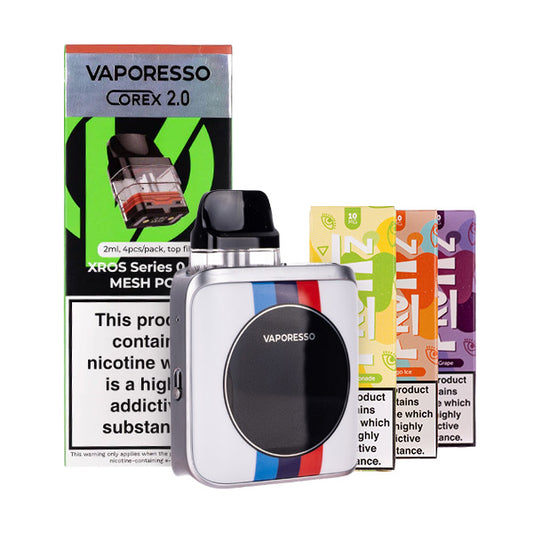 Vaporesso XROS 4 Nano Bundle Kit - Inc. 1 x Pack of Pods & 3 x Nic Salts Vaporesso XROS 4 Nano Bundle Kit - Inc. 1 x Pack of Pods & 3 x Nic Salts